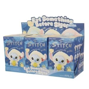 Original Stitch Anime Labubu "Eat something before sleep" / Miniso / 6 Figuren